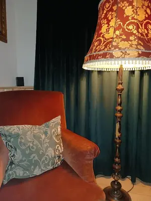 Ein Sitzbereich in der Unterkunft Altes Häusle am Waschbach