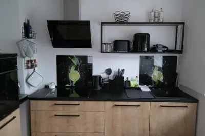 Küche/Küchenzeile in der Unterkunft Ferienwohnung Schubert