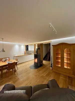 Ein Sitzbereich in der Unterkunft Ferienhaus Fuchseck