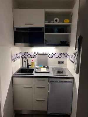 Küche/Küchenzeile in der Unterkunft Business Apartment Karlsruhe