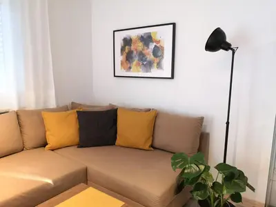 Ein Sitzbereich in der Unterkunft Ferienwohnung Sonnenberg an der Weinstraße