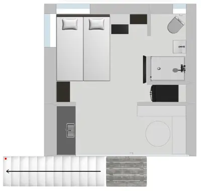 Grundriss der Unterkunft Baumhaus im Vogelgesang