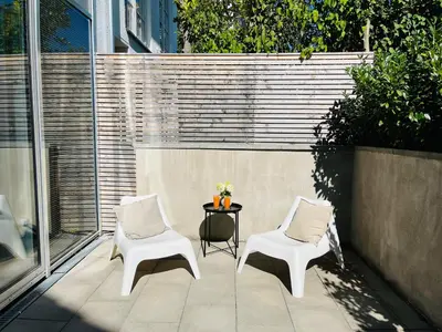 Grundriss der Unterkunft FeWo Silberberg im Loftstil mit Terrasse