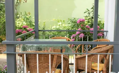 Ein Balkon oder eine Terrasse in der Unterkunft Herrenhof