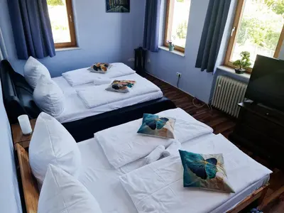 Ein Bett oder Betten in einem Zimmer der Unterkunft Hotel Bischoff Winnweiler