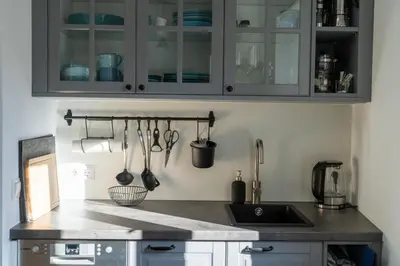 Küche/Küchenzeile in der Unterkunft Neue Dachwohnung im Herzen von Gönnheim