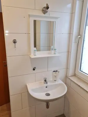 Ein Badezimmer in der Unterkunft Promotion Prices Monteurwohnung nahe Pforzheim und Karlsruhe