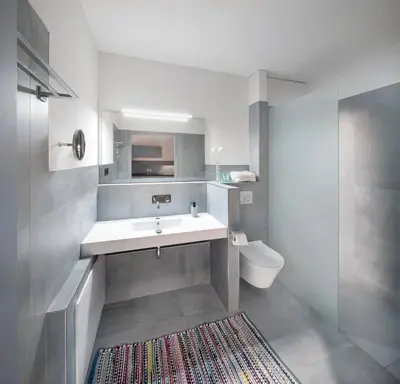 Ein Badezimmer in der Unterkunft Ferienwohnung im Vogelgesang W3