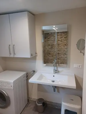 Ein Badezimmer in der Unterkunft Ferienwohnung in der Grünheck