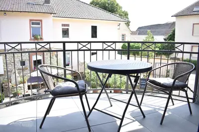 Ein Balkon oder eine Terrasse in der Unterkunft Weingut Lindenhof Kröhler