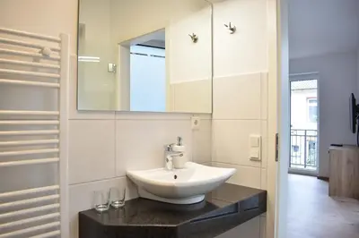 Ein Badezimmer in der Unterkunft Weingut Lindenhof Kröhler