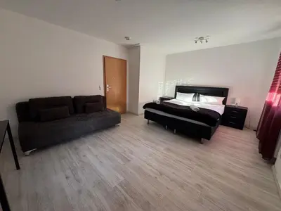 Ein Sitzbereich in der Unterkunft 3 Zimmer Wohnung
