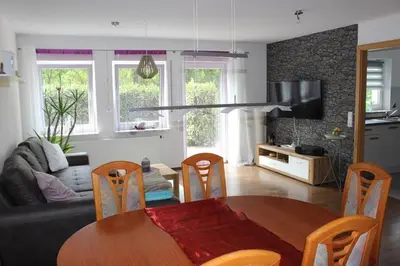 Ein Sitzbereich in der Unterkunft Ferienwohnung DaWie
