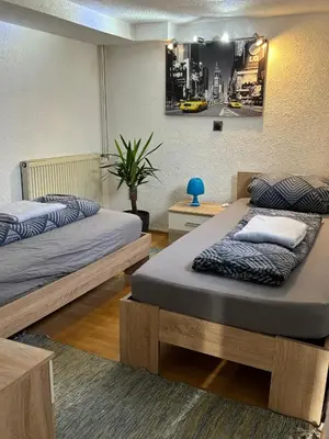 Ein Bett oder Betten in einem Zimmer der Unterkunft Ostermanns Apartment