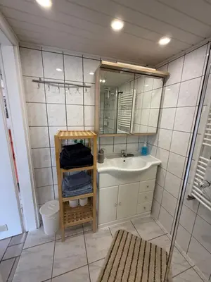 Ein Badezimmer in der Unterkunft Ostermanns Apartment