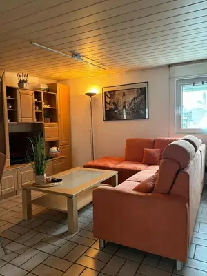 Ein Sitzbereich in der Unterkunft Ostermanns Apartment