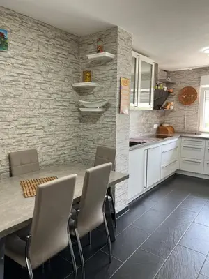 Küche/Küchenzeile in der Unterkunft Apartment in Mainz-Lerchenberg
