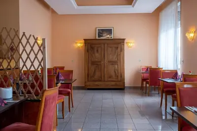 Ein Sitzbereich in der Unterkunft Kraichtaler Hof