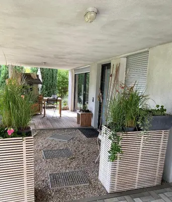 Ein Garten an der Unterkunft Exclusives Studio - Serviced Apartment