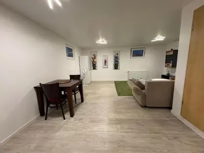 Ein Sitzbereich in der Unterkunft Business Apartment