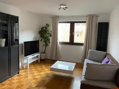 Ein Sitzbereich in der Unterkunft Ferienwohnung am Marktplatz