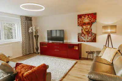 TV/Unterhaltungsangebot in der Unterkunft Blumen(t)raum - Ferienwohnung in Karlsruhe