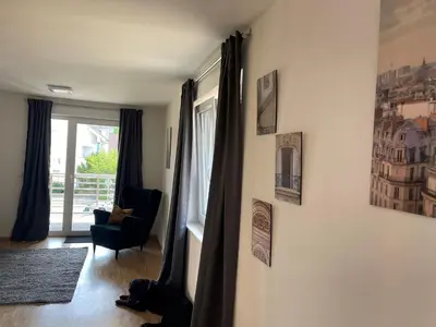 Ein Sitzbereich in der Unterkunft Art Apart Stuttgart