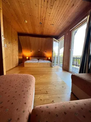 Ein Sitzbereich in der Unterkunft Ferienhaus Odenwald