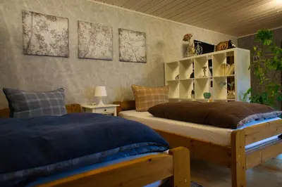 Ein Sitzbereich in der Unterkunft Gemütliche Wohnung mit Neckarblick