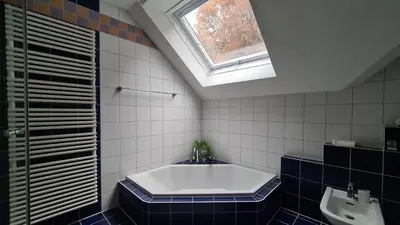 Ein Badezimmer in der Unterkunft Ferienwohnung Dreiseetal