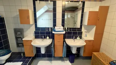 Ein Badezimmer in der Unterkunft Ferienwohnung Dreiseetal