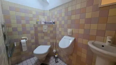 Ein Badezimmer in der Unterkunft Ferienwohnung Dreiseetal