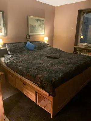 Ein Bett oder Betten in einem Zimmer der Unterkunft Gemütliche exklusive 2 Zimmer 67 qm Vollausstattung