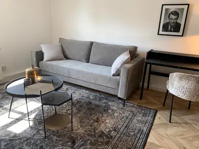 Ein Sitzbereich in der Unterkunft Nibelungen 3 Zimmer Apartment