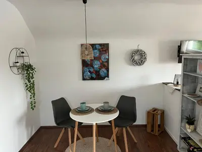 Ein Sitzbereich in der Unterkunft Odenwald Heaven