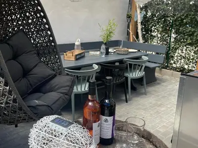 Ein Sitzbereich in der Unterkunft Sali Homes- Penthouse