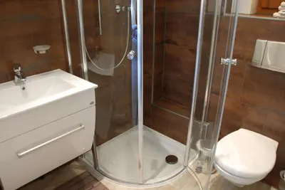 Ein Badezimmer in der Unterkunft Ferienhaus & Weingut am Steingebiss