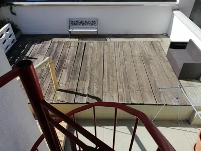 Ein Balkon oder eine Terrasse in der Unterkunft Ferienhaus Elwetritsche in Landau/Pfalz