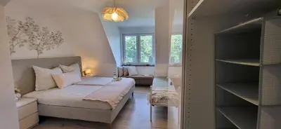 Ein Bett oder Betten in einem Zimmer der Unterkunft Auszeit bei Speyer