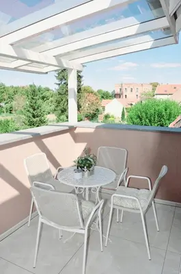 Ein Balkon oder eine Terrasse in der Unterkunft Auszeit bei Speyer