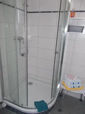 Ein Badezimmer in der Unterkunft Antjes Ferienwohnung Flonheim