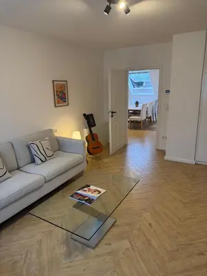 Ein Sitzbereich in der Unterkunft Ferienunterkunft Lutherbaum 4 Zimmer