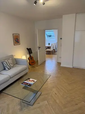 Ein Sitzbereich in der Unterkunft Ferienunterkunft Lutherbaum 4 Zimmer