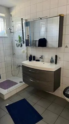 Ein Badezimmer in der Unterkunft Apartment centrally located in the Rhine-Main area