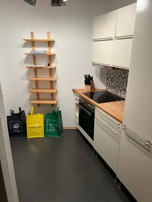 Küche/Küchenzeile in der Unterkunft Monteurwohnung Karlsruhe - L8 Street