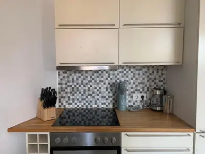 Küche/Küchenzeile in der Unterkunft Monteurwohnung Karlsruhe - L8 Street