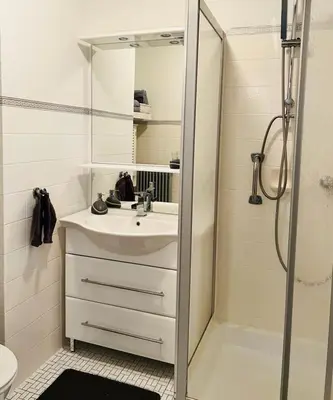 Ein Badezimmer in der Unterkunft Glückseligkeit
