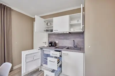 Küche/Küchenzeile in der Unterkunft Boardinghotel Premium Heidelberg
