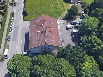 Blick auf Ruhiges Apartment 7X24 Check-in aus der Vogelperspektive