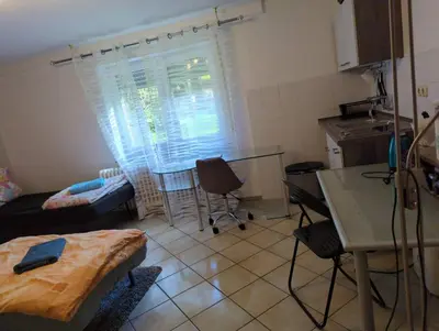 Ein Bett oder Betten in einem Zimmer der Unterkunft L8 Street Ladenburg Mannheim - Mitarbeiterwohnung zum Bestpreis finden